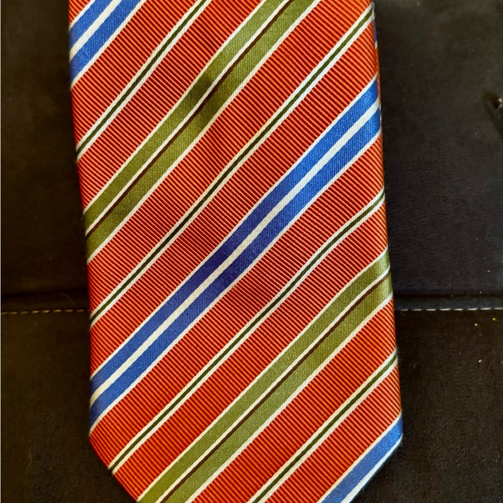 Striped Red, Blue, and Green Men's Tie